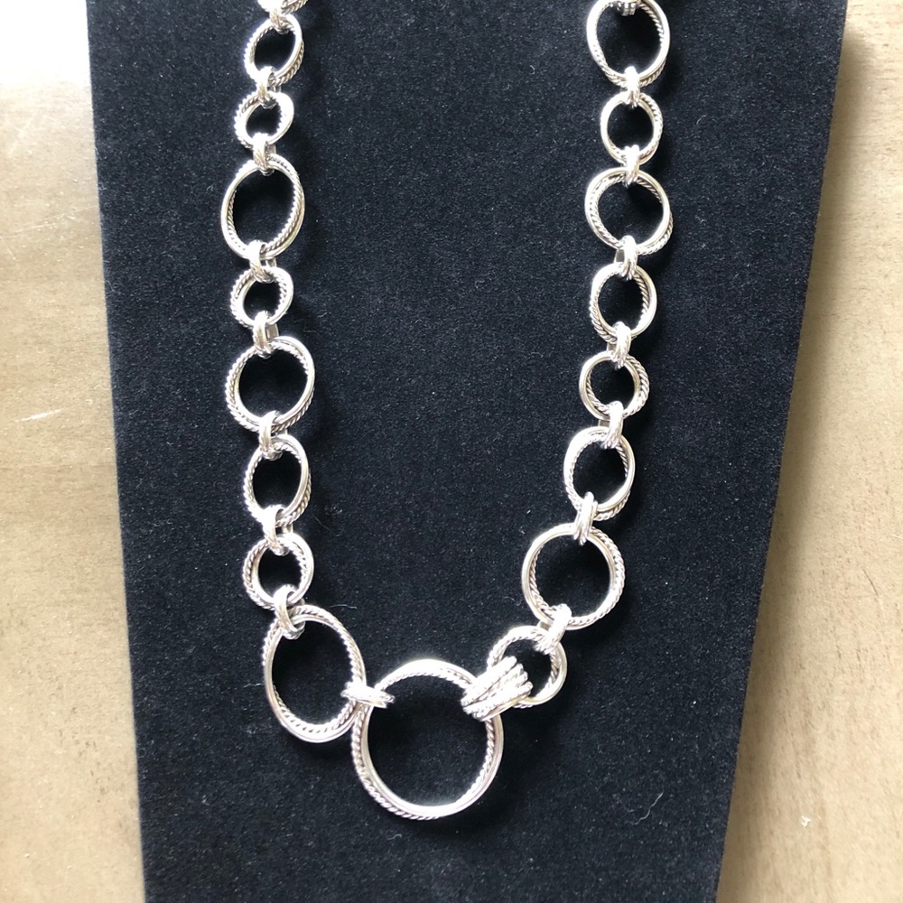 D.Y Crossover Convertible Necklace w Diamonds